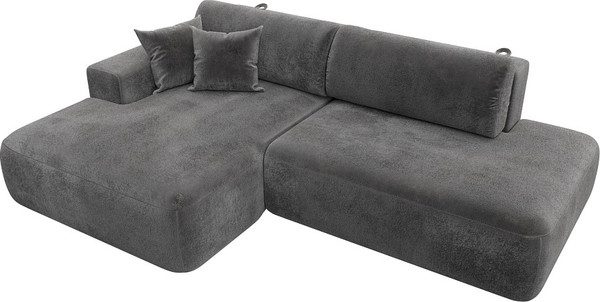 Изображение товара Диван угловой Лига Диванов Лига-036 НПБ Модерн левый / 127777L (велюр Tower 10 серый)