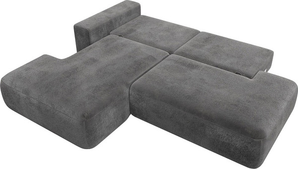 Изображение товара Диван угловой Лига Диванов Лига-036 НПБ Модерн левый / 127777L (велюр Tower 10 серый)