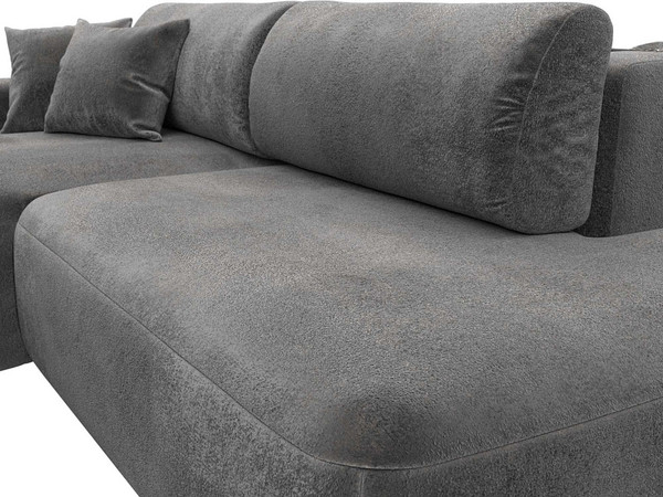 Изображение товара Диван угловой Лига Диванов Лига-036 НПБ Модерн левый / 127777L (велюр Tower 10 серый)