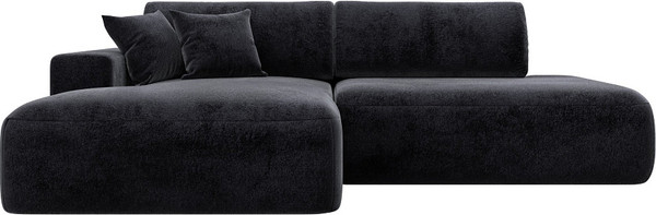 Изображение товара Диван угловой Лига Диванов Лига-036 НПБ Модерн левый / 127783L (велюр Tower 11 темно-серый)