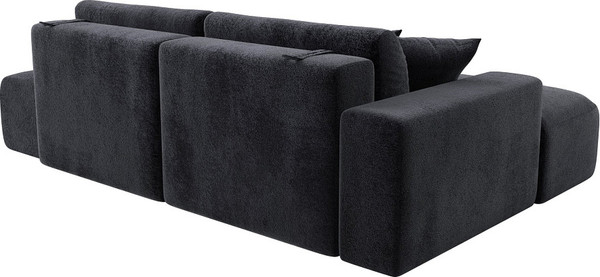 Изображение товара Диван угловой Лига Диванов Лига-036 НПБ Модерн левый / 127783L (велюр Tower 11 темно-серый)