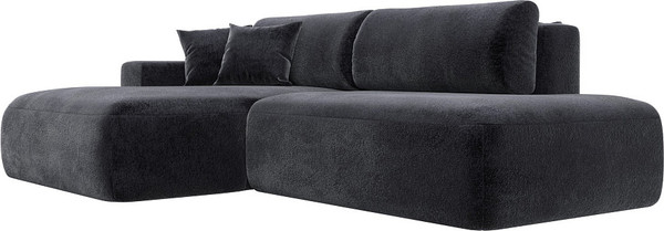 Изображение товара Диван угловой Лига Диванов Лига-036 НПБ Модерн левый / 127783L (велюр Tower 11 темно-серый)