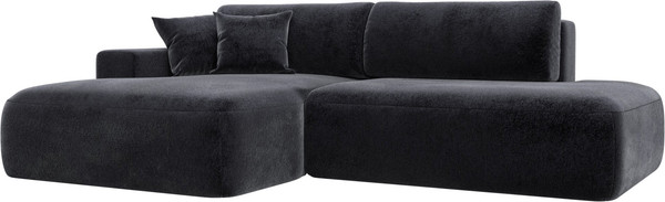 Изображение товара Диван угловой Лига Диванов Лига-036 НПБ Модерн левый / 127783L (велюр Tower 11 темно-серый)