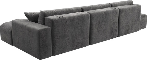 Изображение товара Диван угловой Лига Диванов Лига-036 НПБ Модерн Лонг правый / 127757 (велюр Tower 10 серый)