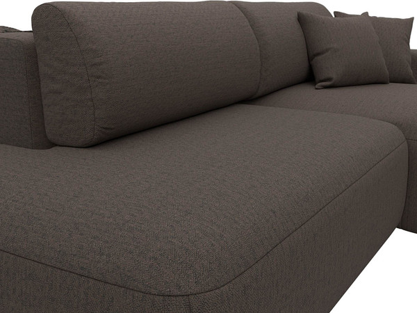 Изображение товара Диван угловой Лига Диванов Лига-036 НПБ Модерн правый / 124698 (рогожка амур коричневый)