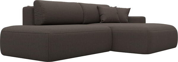 Изображение товара Диван угловой Лига Диванов Лига-036 НПБ Модерн правый / 124698 (рогожка амур коричневый)