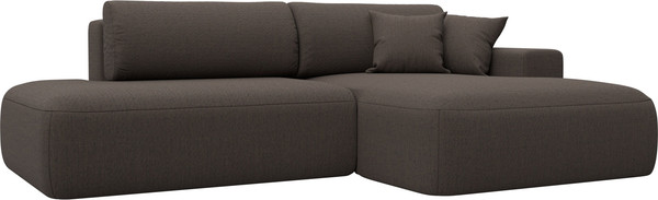 Изображение товара Диван угловой Лига Диванов Лига-036 НПБ Модерн правый / 124698 (рогожка амур коричневый)