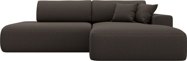 Изображение товара Диван угловой Лига Диванов Лига-036 НПБ Модерн правый / 124698 (рогожка амур коричневый)