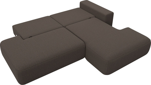 Изображение товара Диван угловой Лига Диванов Лига-036 НПБ Модерн правый / 124698 (рогожка амур коричневый)