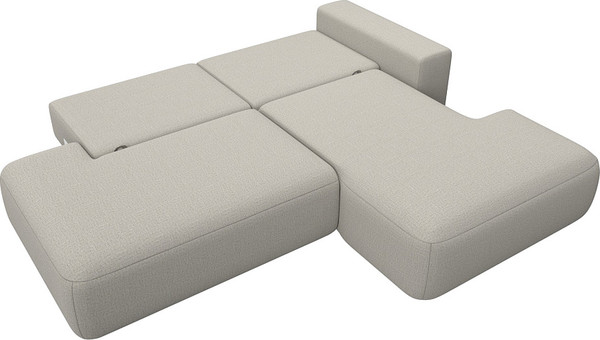 Изображение товара Диван угловой Лига Диванов Лига-036 НПБ Модерн правый / 125472 (рогожка амур бежевый)