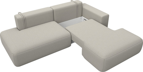 Изображение товара Диван угловой Лига Диванов Лига-036 НПБ Модерн правый / 125472 (рогожка амур бежевый)