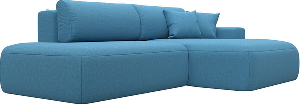 Изображение товара Диван угловой Лига Диванов Лига-036 НПБ Модерн правый / 125473 (рогожка амур голубой)