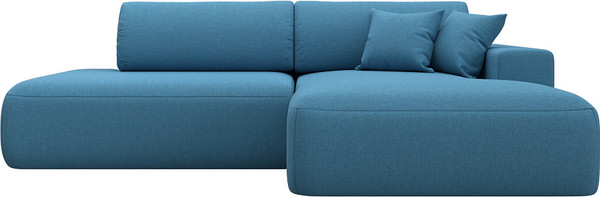 Изображение товара Диван угловой Лига Диванов Лига-036 НПБ Модерн правый / 125473 (рогожка амур голубой)