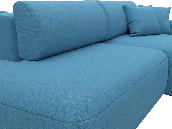 Изображение товара Диван угловой Лига Диванов Лига-036 НПБ Модерн правый / 125473 (рогожка амур голубой)