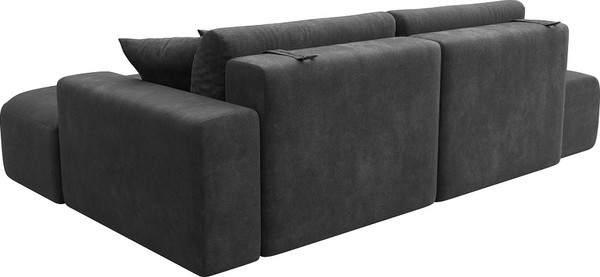 Изображение товара Диван угловой Лига Диванов Лига-036 НПБ Модерн правый / 127765 (велюр Brut 16 темно-серый)