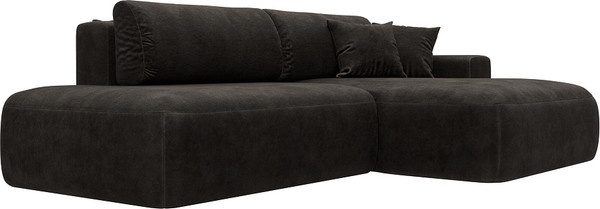 Изображение товара Диван угловой Лига Диванов Лига-036 НПБ Модерн правый / 127768 (велюр Brut 17 коричневый)