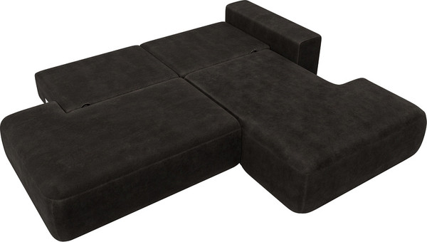 Изображение товара Диван угловой Лига Диванов Лига-036 НПБ Модерн правый / 127768 (велюр Brut 17 коричневый)