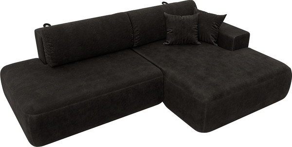 Изображение товара Диван угловой Лига Диванов Лига-036 НПБ Модерн правый / 127768 (велюр Brut 17 коричневый)