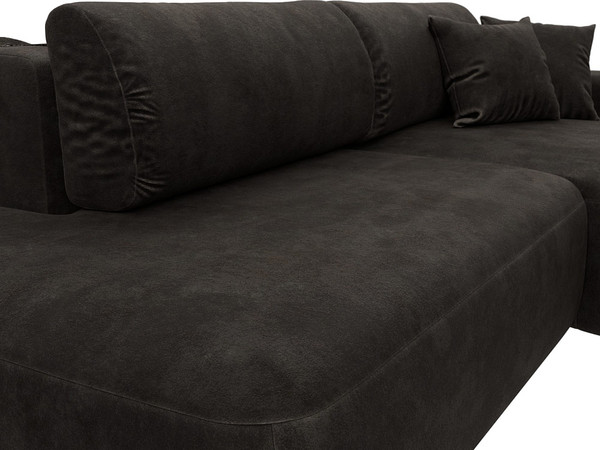 Изображение товара Диван угловой Лига Диванов Лига-036 НПБ Модерн правый / 127768 (велюр Brut 17 коричневый)