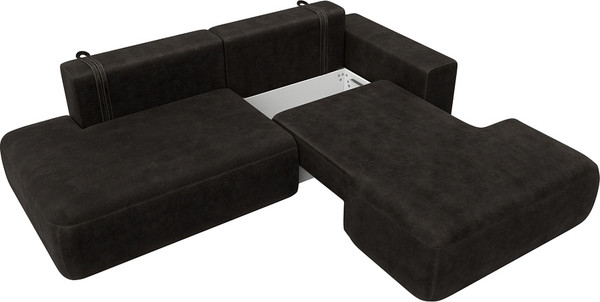 Изображение товара Диван угловой Лига Диванов Лига-036 НПБ Модерн правый / 127768 (велюр Brut 17 коричневый)