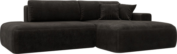 Изображение товара Диван угловой Лига Диванов Лига-036 НПБ Модерн правый / 127768 (велюр Brut 17 коричневый)