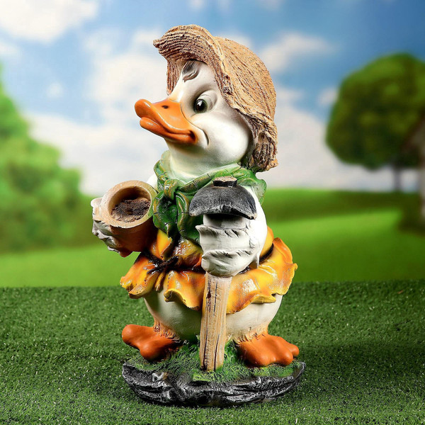 Изображение товара Фигурка для сада Хорошие сувениры Утенок с мотыгой / 1134694
