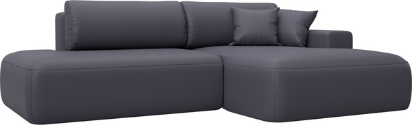 Изображение товара Диван угловой Лига Диванов Лига-036 НПБ Модерн правый / 127773 (экокожа Grifon 15 серый)