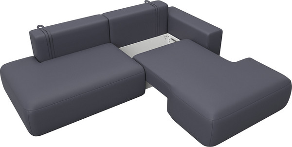Изображение товара Диван угловой Лига Диванов Лига-036 НПБ Модерн правый / 127773 (экокожа Grifon 15 серый)