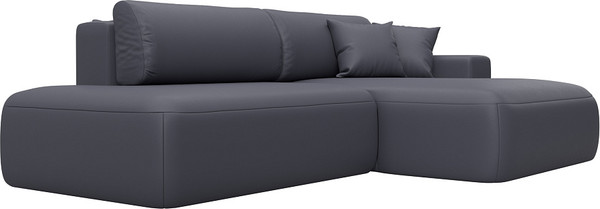 Изображение товара Диван угловой Лига Диванов Лига-036 НПБ Модерн правый / 127773 (экокожа Grifon 15 серый)