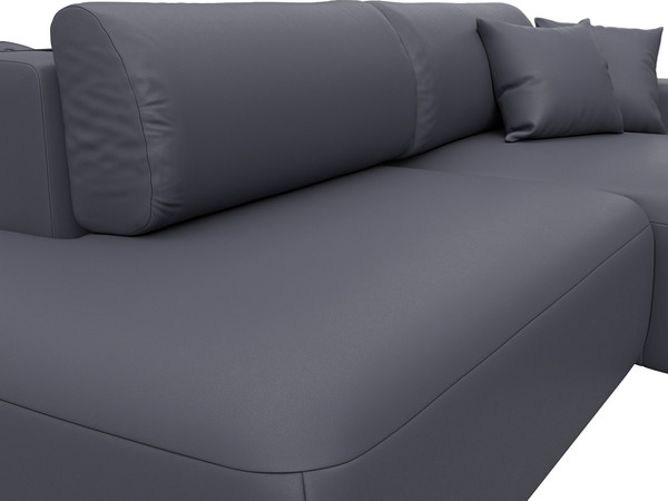 Изображение товара Диван угловой Лига Диванов Лига-036 НПБ Модерн правый / 127773 (экокожа Grifon 15 серый)