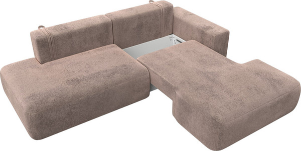 Изображение товара Диван угловой Лига Диванов Лига-036 НПБ Модерн правый / 127775 (велюр Tower 05 бежевый)