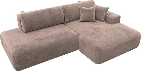 Изображение товара Диван угловой Лига Диванов Лига-036 НПБ Модерн правый / 127775 (велюр Tower 05 бежевый)