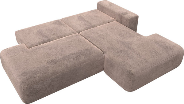 Изображение товара Диван угловой Лига Диванов Лига-036 НПБ Модерн правый / 127775 (велюр Tower 05 бежевый)