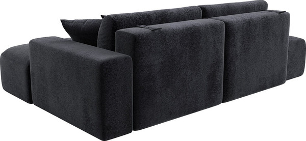 Изображение товара Диван угловой Лига Диванов Лига-036 НПБ Модерн правый / 127783 (велюр Tower 11 темно-серый)