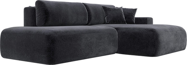 Изображение товара Диван угловой Лига Диванов Лига-036 НПБ Модерн правый / 127783 (велюр Tower 11 темно-серый)