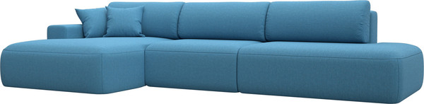 Изображение товара Диван угловой Лига Диванов Лига-036 НПБ Модерн Лонг левый / 125471L (рогожка амур голубой)