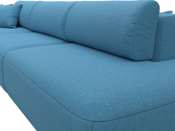 Изображение товара Диван угловой Лига Диванов Лига-036 НПБ Модерн Лонг левый / 125471L (рогожка амур голубой)