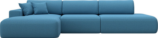 Изображение товара Диван угловой Лига Диванов Лига-036 НПБ Модерн Лонг левый / 125471L (рогожка амур голубой)