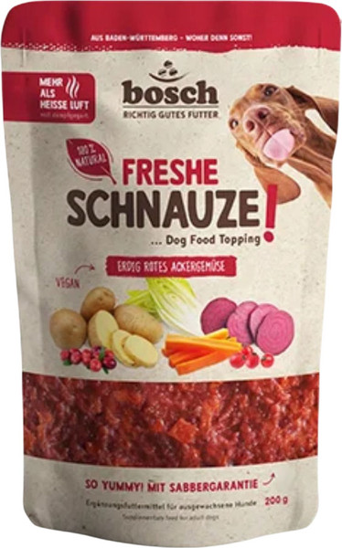 Изображение товара Влажный корм для собак Bosch Petfood Freshe Schnauze красные полевые овощи (250г)
