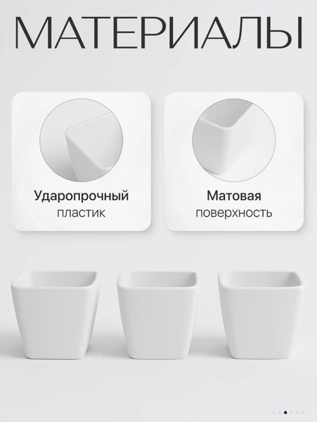 Изображение товара Кашпо BOTANICA Cactus (8.8x8.5см, белый)