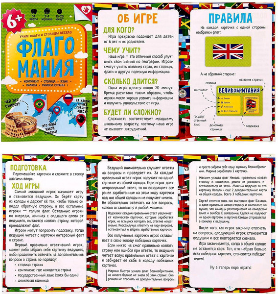 Изображение товара Настольная игра Геодом Флагомания / 2294054