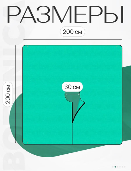 Изображение товара Коврик для посадки растений BOTANICA для стрижки растений 2x2м (зеленый)