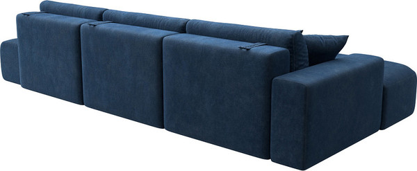 Изображение товара Диван угловой Лига Диванов Лига-036 НПБ Модерн Лонг левый / 127747L (велюр Brut 11 синий)
