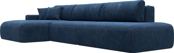 Изображение товара Диван угловой Лига Диванов Лига-036 НПБ Модерн Лонг левый / 127747L (велюр Brut 11 синий)