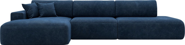 Изображение товара Диван угловой Лига Диванов Лига-036 НПБ Модерн Лонг левый / 127747L (велюр Brut 11 синий)
