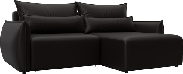 Изображение товара Диван угловой Лига Диванов Лига-051 НПБ универсальный / 129887 (экокожа Grifon 12 коричневый)