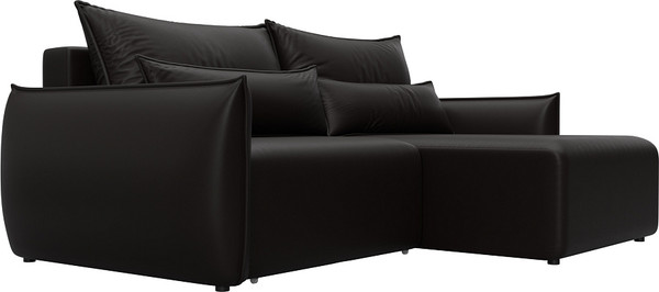 Изображение товара Диван угловой Лига Диванов Лига-051 НПБ универсальный / 129887 (экокожа Grifon 12 коричневый)