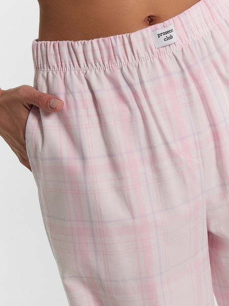 Изображение товара Пижама Mark Formelle 592549 (р.170-96-102, белый/розово-белая клетка/декор)