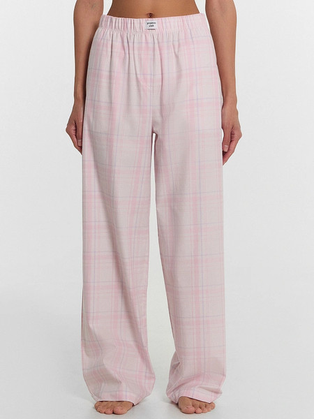 Изображение товара Пижама Mark Formelle 592549 (р.170-100-106, белый/розово-белая клетка/декор)