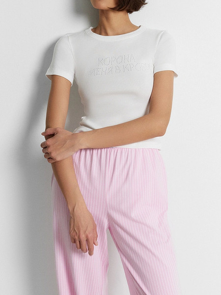 Изображение товара Пижама Mark Formelle 592588 (р.164/170-84-90, белый/бело-розовая полоска)